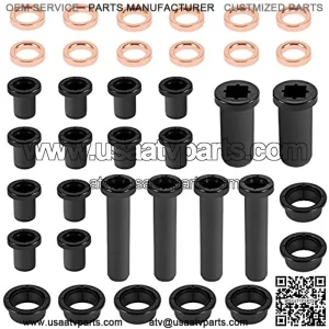 38Pcs Rear Suspension Bushing & Spacer Kit Replacement for Polaris Sportsman 500 RSE Sportsman 400 4x4 700