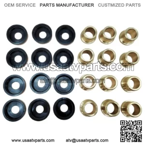 12PCS A-Arm Bushings & Dust Cover Caps Kit for Yamaha YFZ450 YFZ450R YFZ450X