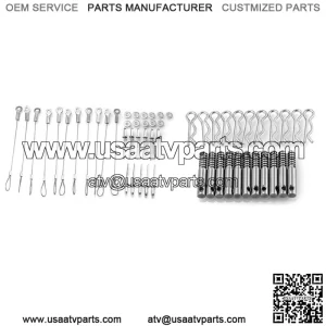 For Can-Am Maverick X3 & Max UTV Steel CNC Clutch Cover Pin Kits Lanyards