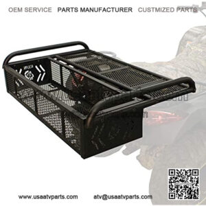 53350 ATV Rear Drop Rack Basket Convertible 3-in-1, Black, 43" l x 31" w x 10" h