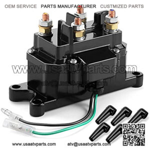 12V 250A Winch Solenoid Relay Contactor Thumb Truck for ATV UTV 2000-5000lbs Winch with 6 Protecting Caps - Ovsor