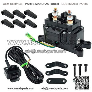 12V Solenoid Relay Contactor & Winch Rocker Thumb Switch Combo for ATV UTV Kit