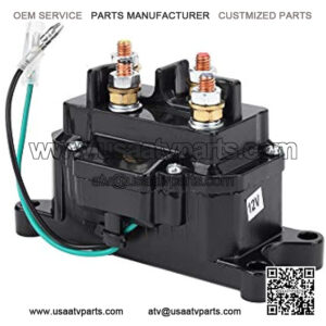 Winch Solenoid Relay Contactor 12V 250A for 4x4 ATV UTV, Winch Solenoid with 6 Protecting Caps