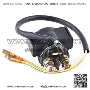 Relay Starter Solenoid without Cap Replacement for Motorcycle ATV Scooter Snowmobile