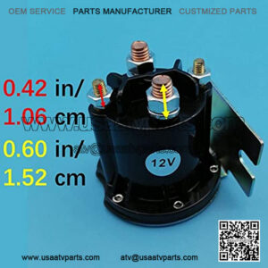 Tuzliufi Starter Solenoid Relay Switch for Golf Cart Lawn and Garden ATV Utility Vehicle Snowmobile 12V DC Contactor Copper Contact 150A-200A 4 Terminals New Z431