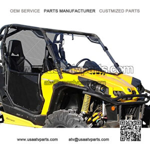 SuperATV Heavy Duty Scratch Resistant Full Windshield for 2011-2020 Can-Am Commander 800 / 1000 / 800 MAX / 1000 MAX | 1/4" Thick Polycarbonate | 250X Stronger Than Glass! | Easy Install