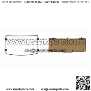 For Polaris Ranger XP 900 /XP 1000 /Crew 2017-2023 Full Front & Rear Windshield