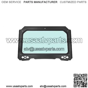 Full Glass Windshield W/Wiper Compatible with 2014-2018 Polaris RZR 900 1000 Trail, S, XP Turbo Black Frame