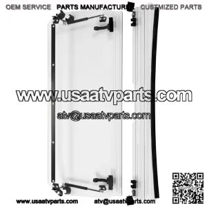 2-in-1 Clear Flip-Up Windshield for CFMOTO UForce 1000 (2019-2021 Models)