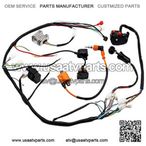 Wiring Harness Loom Key Solenoid Performance Coil Regulator CDI 150cc 200cc 250cc 300cc ATV Quad Dirt Bike