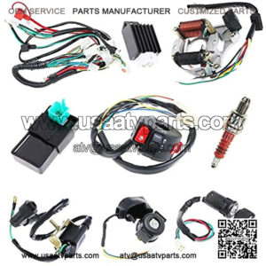 Complete Electrics Stator Coil CDI Wiring Harness for 4 Stroke ATV KLX 50cc 70cc 110cc 125cc-atv wiring harness