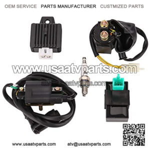 CG 49CC 50CC 70CC 90CC 110CC 125CC ATV Dirt bike for Go kart SUNL Roketa Jonway Coolster Kymco Kazuma Meerkat Regulator Starter relay CDI spark plug Ignition Coil