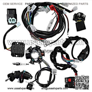 Complete Electric Wiring Harness Wire Magneto Stator for GY6 4-Stroke Engine 125cc 150cc Pit Bike Scooter ATV Quad