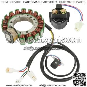 Stator & Solenoid for Yamaha Warrior 350 YFM350 1995 1996 1997 1998 Atv