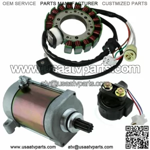 Stator for Yamaha Grizzly 600 YFM600 Starter & Solenoid 1999 2000 2001 Atv New