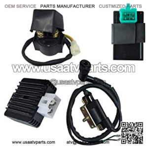 Motor 5 PIN AC CDI Box Ignition Coil Solenoid Relay Voltage Regulator for 50cc 70cc 90cc 110cc 125cc ATV Roketa Taotao Coolster Jonway SunL Dirt Bike and Go Kart