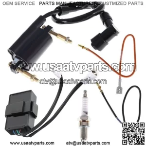 Ignition Coil CDI Spark Plug Kit For Kawasaki Bayou 300 KLF300B 1988-2004 NEW