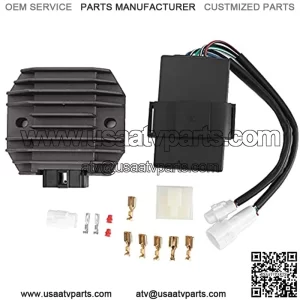 Voltage Regulator, ATV Rectifier, CDI Igniter Box 6-Pin Rectifier Kit 21066-1055 21119-1302 Fit for Kawasaki KL