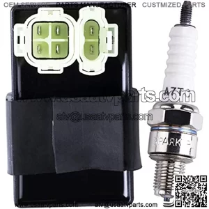 AUTOMOTIVE AC 6-pin CDI Box Module Spark plug Compatible with GY6 50cc 125cc 150cc ATV Go Kart Buggy Moped Scooter 4 Wheeler Quad Bikes Dirt Pit Bike