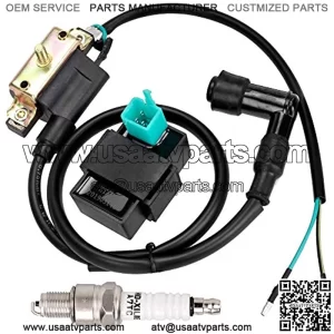 Ignition Coil 5 Pin CDI Box Spark Plug for Coolster Kazuma Taotao Roketa Coolsports Buyang Apollo Loncin Lifan 50cc 70cc 90cc 110cc Chinese Atv Quad Dirt Bike Parts