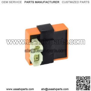 AC High Performance CDI Module (Ignitor) for 50cc, 90cc, 110cc, 125cc, & 150cc Gas Scooters & ATVs - 6 Pin Rounded Connector (Orange)