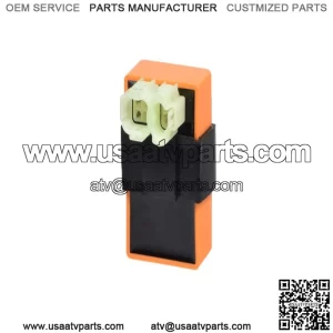 DC High Performance CDI Module (Ignitor) for 50cc, 90cc, 110cc, 125cc, & 150cc Gas Scooters & ATVs - 6 Pin Rounded Connector (Orange)