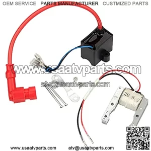 Motorcycle Ignition Coil CDI Ignition Coil Magneto Compatible with Motorized 49cc 60cc 80cc Engine Bicycle 2-Stroke Engine Motorized Bicycle Bike Motorcycle Starter Solenoid Valve Start Relay