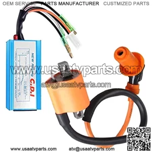 Racing Performance Ignition Coil with CDI for Polaris Sportsman 90 Scrambler 90 Predator 90 ATV Yamaha YFM350 YFS200 by TOPEMAI