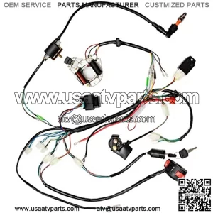 Complete Electrics Stator Coil CDI Wiring Harness Rectifier Solenoid Relay for 50cc 70cc 110cc 125cc Kazuma Taotao Kangdi 4 Wheeler Chinese ATV Quad