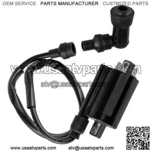 Ignition Coil w/ Spark Plug Boot Cap for Kawasaki Mule 3010 KAF620 Trans 2007-08