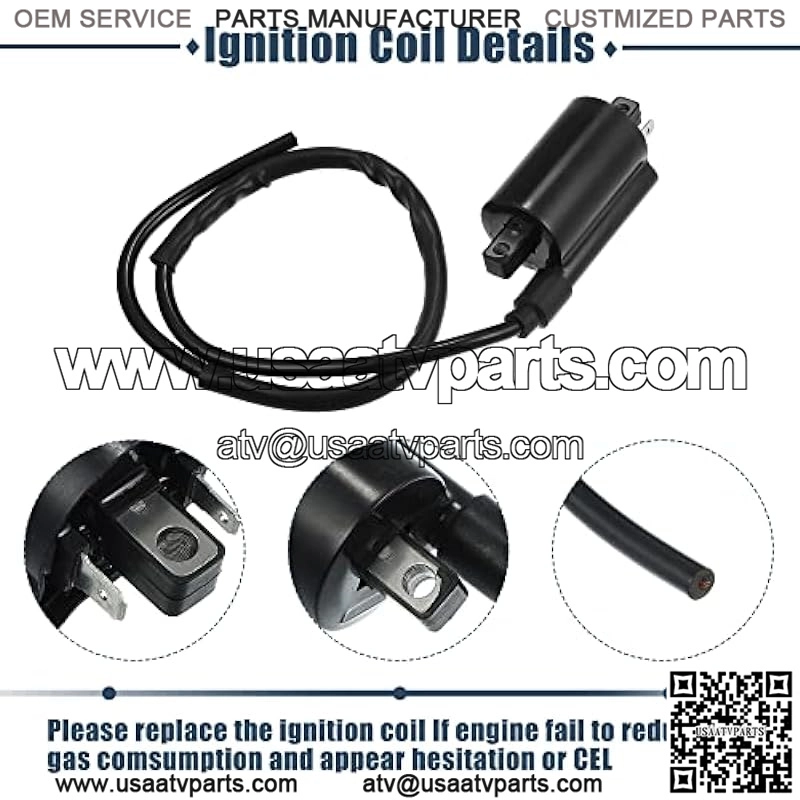 Ignition Coil for Kawasaki Mule 3010 3020 4010 FD620D FD440V for Vulcan Coil 21121-2092 AM120732 for Riding Lawn Mower Utility Vehicle Ignition Electrical Coil Pack Black - Image 2
