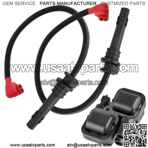 Ignition Coil with Spark Plug Wires for Polaris Ranger XP 900 2014-2019 (For: Polaris)