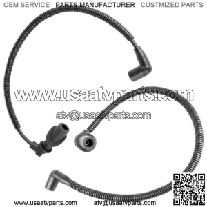 Ignition Coil Spark Plug Wire 47cm and 59.3cm for Polaris Sportsman 700 2004-05 (For: Polaris)