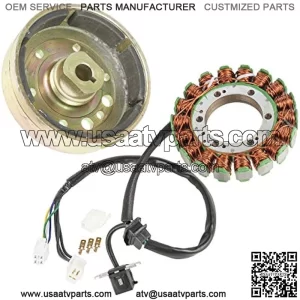 Stator Flywheel Rotor Compatible with Suzuki LT-F400 LTF400F Eiger 400 2x4 4x4 2002-2007