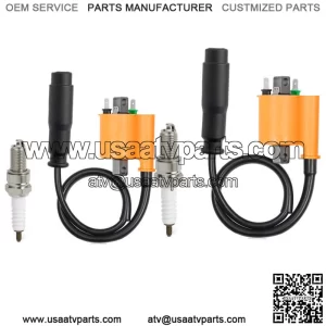 2X Ignition Coil Spark Plug For Kawasaki Teryx 750 800 KRF750 09-13 KRF800 15-22 (For: More than one vehicle)