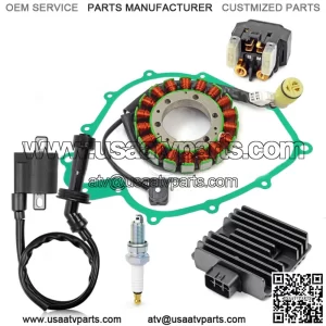 Ignition Coil & Stator Regulator Relay Kit for Yamaha Rhino 660 YXR660 2004-2007 (Fits: Yamaha Rhino 660)