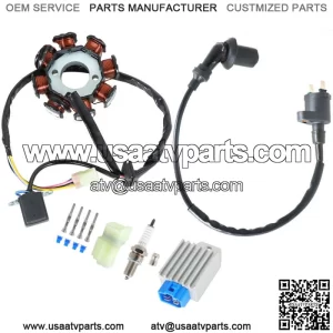 Fit For Polaris Outlaw 90/50 Ignition Coil Spark Plug Regulator Stator 2007-15