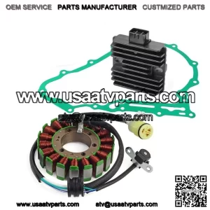Stator & Gasket Regulator for Yamaha Raptor 700 YFM700 (2006-2008, 2013, 2015) - Complete Charging System Kit