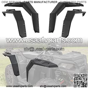 ATV Fender Flares for Sportsman XP 1000 850, Heavy Duty Front Rear Extended Mud Flaps Kit for Polaris Sportsman XP 1000/850 2017-2021 Accessories(4PCS, OEM #2882455)