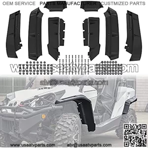 Extended Fender Flares Mud Flaps Wider XXL Mud Guards Extension for Can-Am Commander & Commander Max 800 1000 2011-2020 Accessories (8PCS, Replace 715002451, 715001013)