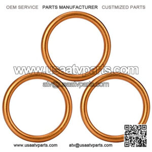 3Pcs Exhaust Pipe Gasket for 50cc 110cc 125cc Lifan TaoTao Apollo Dirt Pit Bike Thumpstar Quad Bike Go Kart ATV Dune Buggy Motorcycle