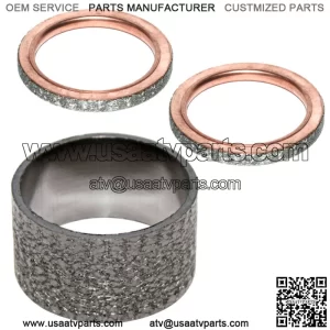 Exhaust Pipe Muffler Gaskets for Yamaha Grizzly 660 YFM660F 4X4 2002-2008