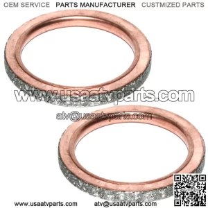 2 Exhaust Muffler Pipe Gaskets for Yamaha XT550 1982-1983 / XT600 1984-1995