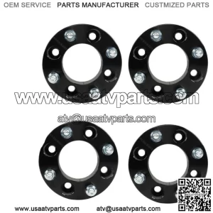 Wheel Spacers For Honda 4x110 1.5" 74mm Hub Bore M10x1.25 Studs 4Pcs Black