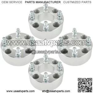 Wheel Spacers 2" 4x101.6mm Hub Bore 62mm Thread Size 1/2"x20 Silver 4Pcs
