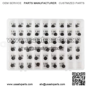 Adjustable Valve Shim Kit 9.48mm O.D. 1.20mm-4.00mm Thick for Suzuki LT-Z400 QuadSport Z 2003-2012 LT-R450 QuadRacer 2006-2011 (52pcs)