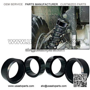 2.5" or 2" Inch Lift Spacer Kit For Honda Rancher Recon 230 250 300 350 400 420 ATV Suspension Lift Spacer Kit (Black, 2.5 Inch)