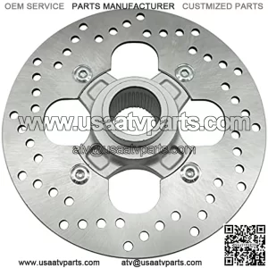 Rear Brake Rotor Disc with Flange Hub Assy for Honda TRX400 Sportrax TRX400EX 99-08 TRX400X 09-14, 43120-HN1-A20 43251-HN1-003