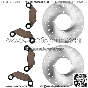 2 Front Brake Disc Rotor Pads For Polaris Magnum 500 01-02 / Magnum Rmk 500 2002