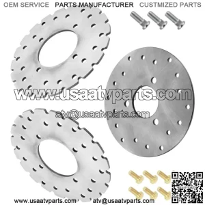 Front Rear Brake Disc Rotor w/ Bolts for Polaris Trail Boss 325 2001 2002